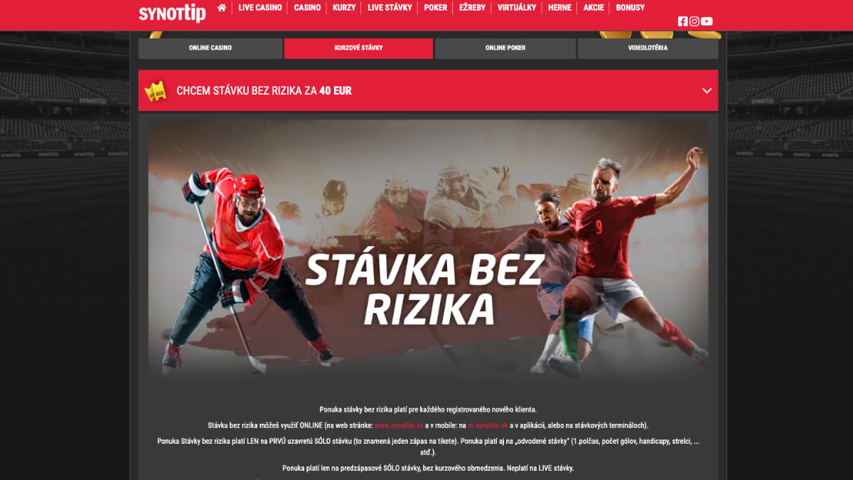 Synottip - stávka bez rizika